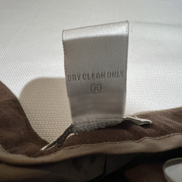 Annie Alexander Vintage Womens Linen Blend Wide Leg Crop Pants Sz 10 Brown Lined - Picture 13 of 15